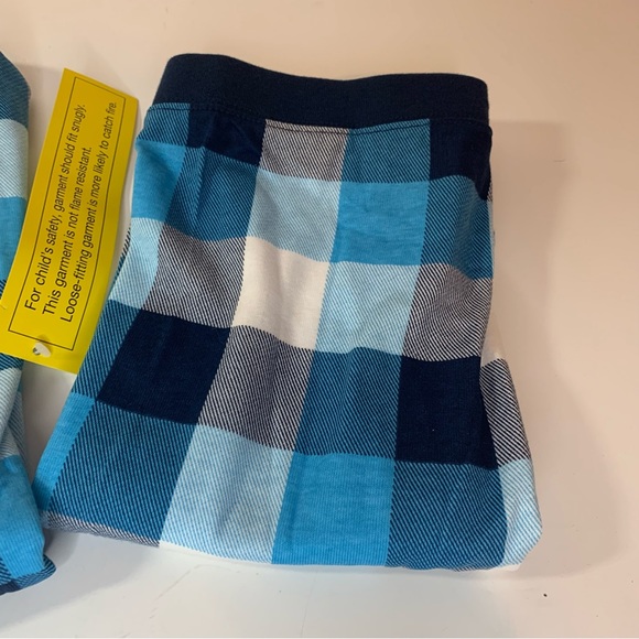 Wondershop Kids Blue Buffalo Plaid Pajama Set Stretchy Plaid Unisex - Picture 13 of 16
